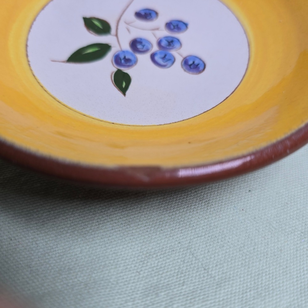 Stangl Pottery Blueberry‎ Fruit Bowl Hand Painted Trenton NJ Decorative Plate - Picture 4 of 7